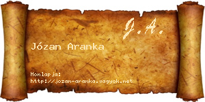 Józan Aranka névjegykártya